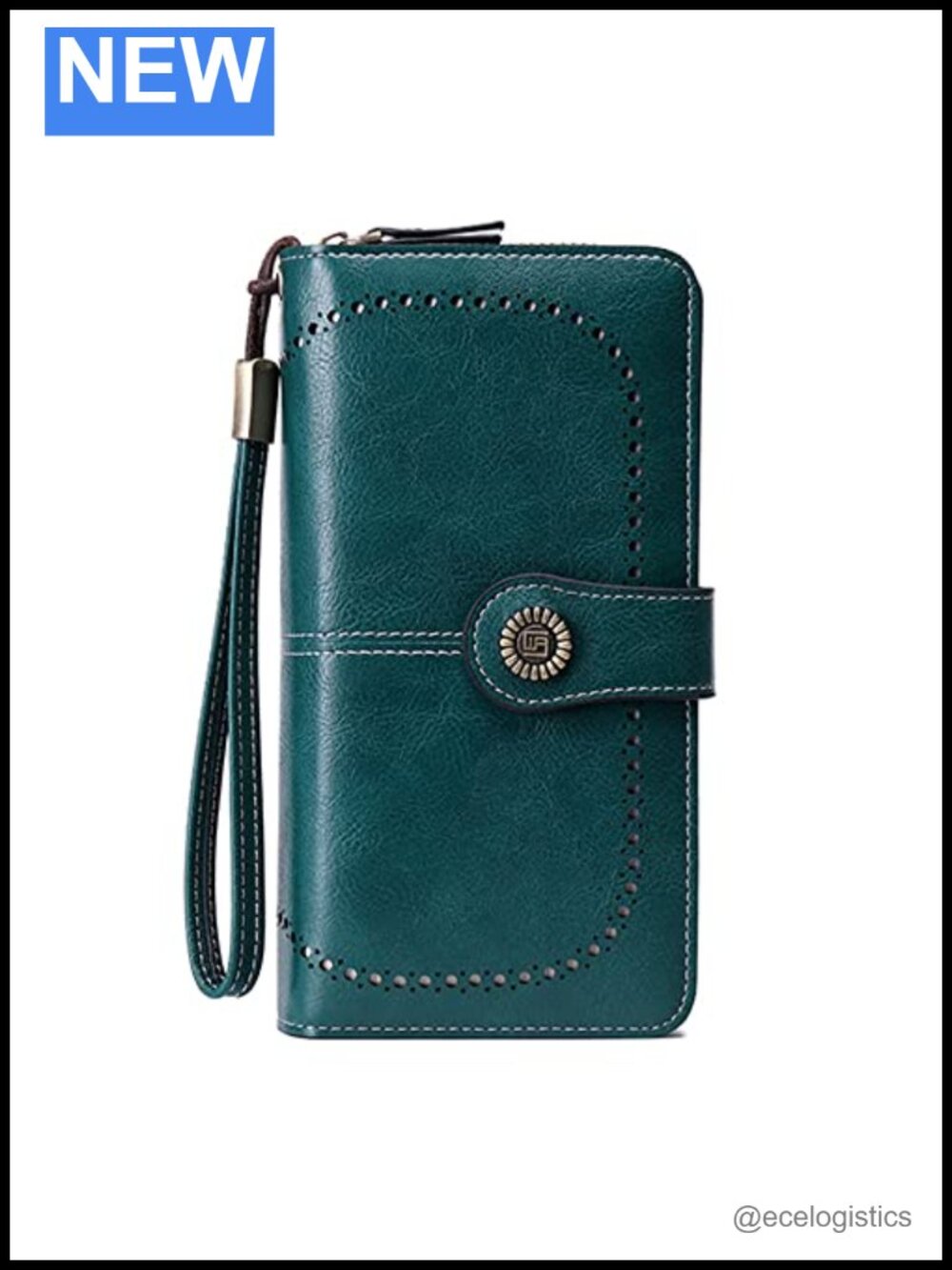 Genuine Leather RFID Blocking Bifold Wallet Large Capacity Zipper Coin Pocket
